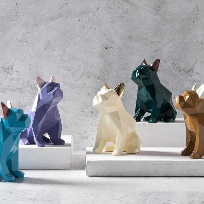 

3d Dog Silicone Candle Mold Aromatherapy Resin Mold Car Home Decor Geometric Bulldog Cake Decorating Tool Kitchen Accessories