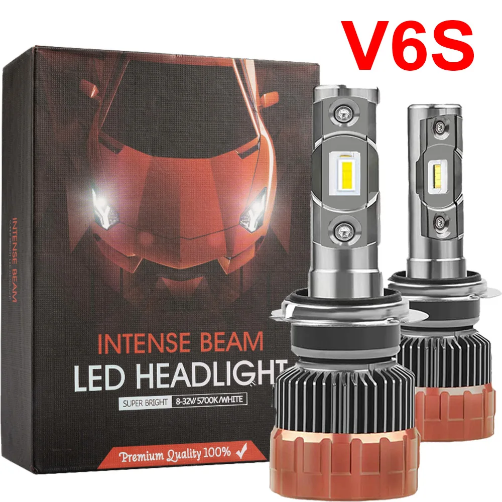 

2Pcs V6S LED H7 LED H11 Canbus Led Headlight Bulbs 6500k CSP H4 9012 HIR2 9006 HB4 9005 HB3 H15 H1 H8 H3 H9 80W 8000lm