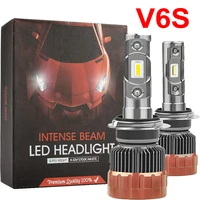 2pcs v6s led h7 led h11 canbus led headlight bulbs 6500k csp h4 9012 hir2 9006 hb4 9005 hb3 h15 h1 h8 h3 h9 80w 8000lm
