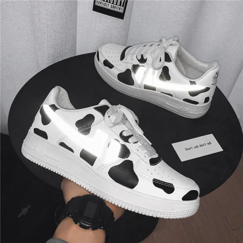 

Women And Men Korean Style Trendy All-Match Youth White Increase Fashion Shoes Cute Color Matching Walking Running Sneakers