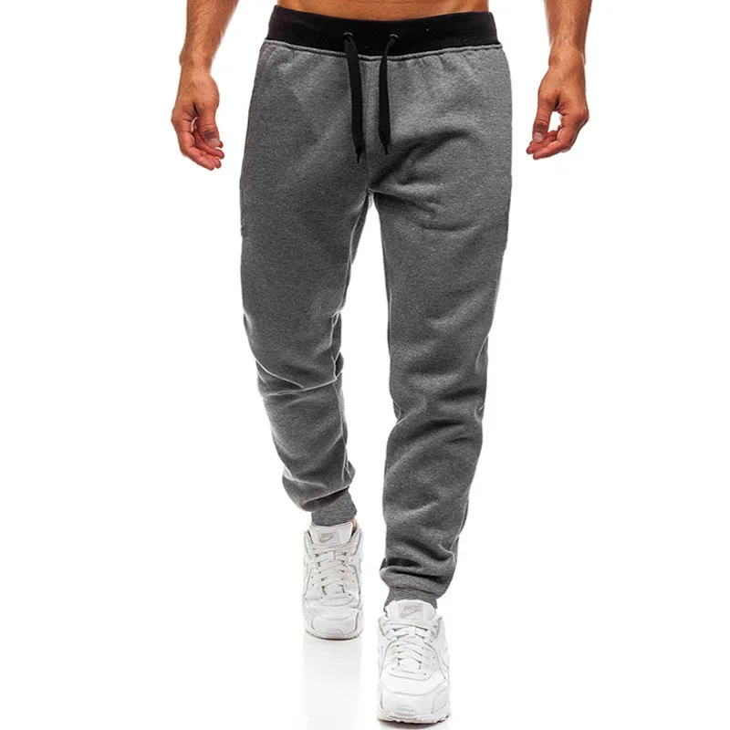 

2021 spring and summer men's sports pants stretch plus size running fitness casual trousers sports pants men's jogging pants men