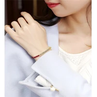 DMBS223 Faceted Ruby Bracelet Womens Day Gemstones Genuine Yellow 18K Gold Color Sapphire Bracelet Gift