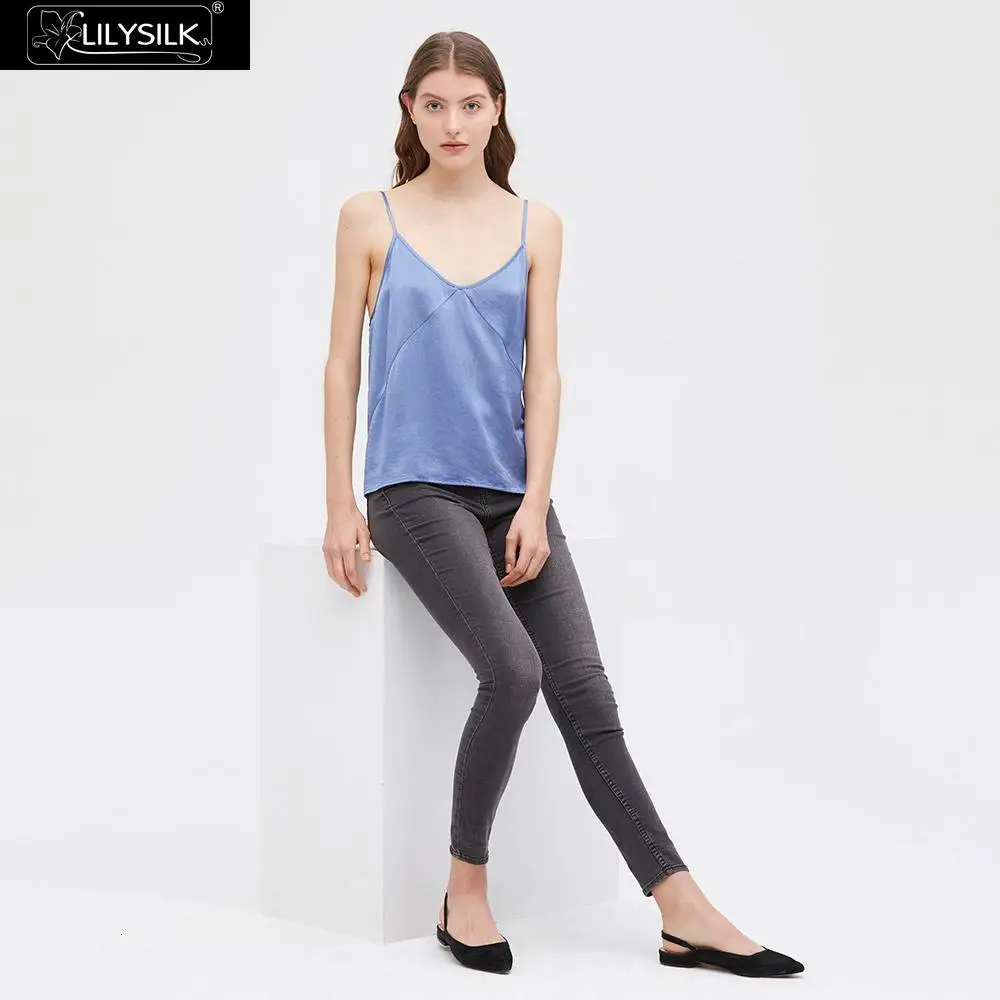 LilySilk Шелковый Топ женский любой день Новинка