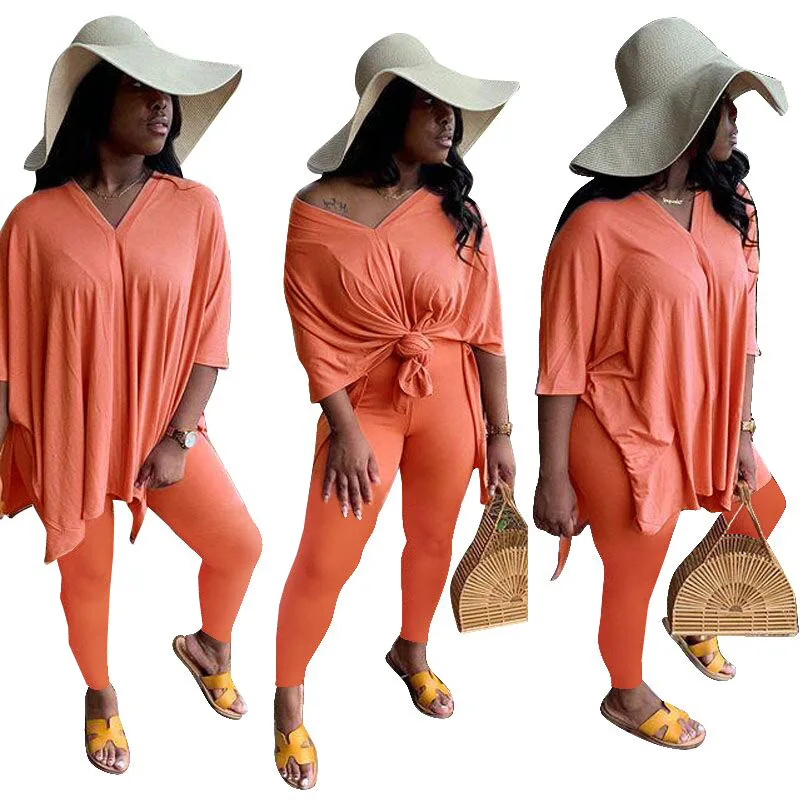 

Echoine Women Solid sweatsuit Short Sleeve Crop Top Stretchy Leggings Pants Two Piece Set Matching Fitness Clothing club Outfits