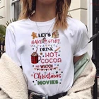 Забавная Рождественская футболка Maycaur для женщин, модная Рождественская Милая футболка, новые милые футболки