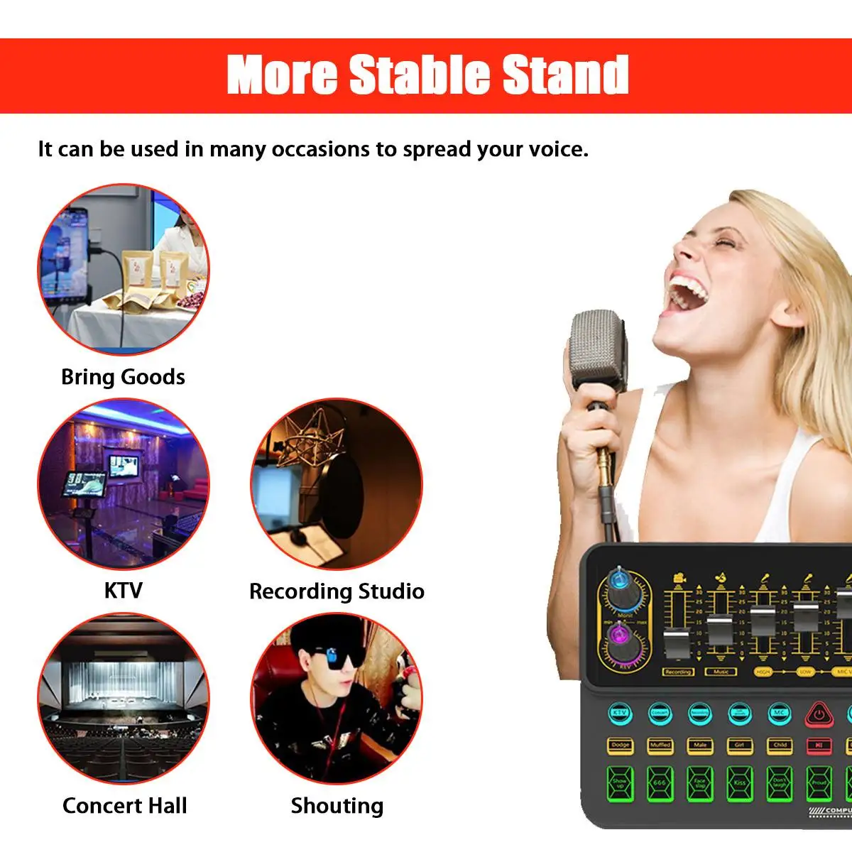 

BM-900 Microphone Mixer V10X Pro Sound Card Condenser Game bluetooth Audio dj Live Broadcast MIC USB OTG Recording Professional