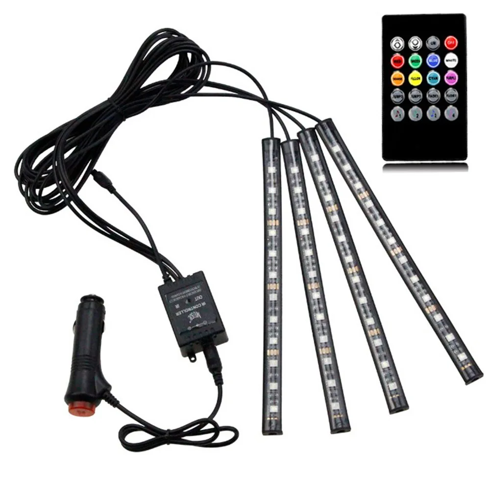 4x36 светодиодов автомобильное зарядное устройство 12В 10 Вт свечение декоративная