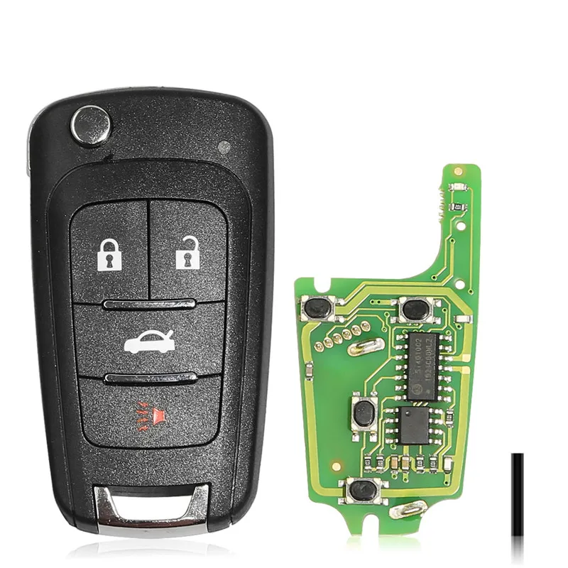 Xhorse VVDI2 проводной дистанционный ключ для Buick Flip 4 кнопки английская версия XKBU01EN 1