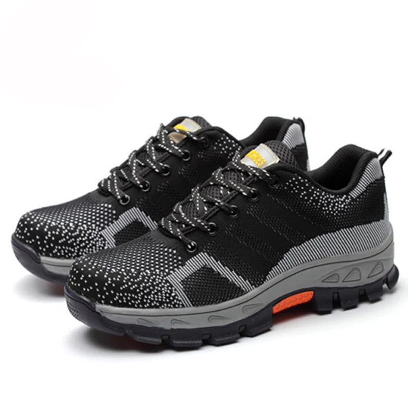 

Spring Summer Men Work Safety Shoes Steel Toe Breathable Men's Casual Boots Puncture Proof Labor Insurance Shoes Combat Shoes