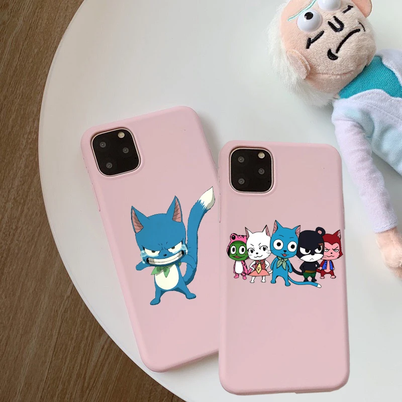Манги Fairy Tail светло розовый мягкий чехол для мобильного телефона iPhone 12pro 11pro Max SX MAX