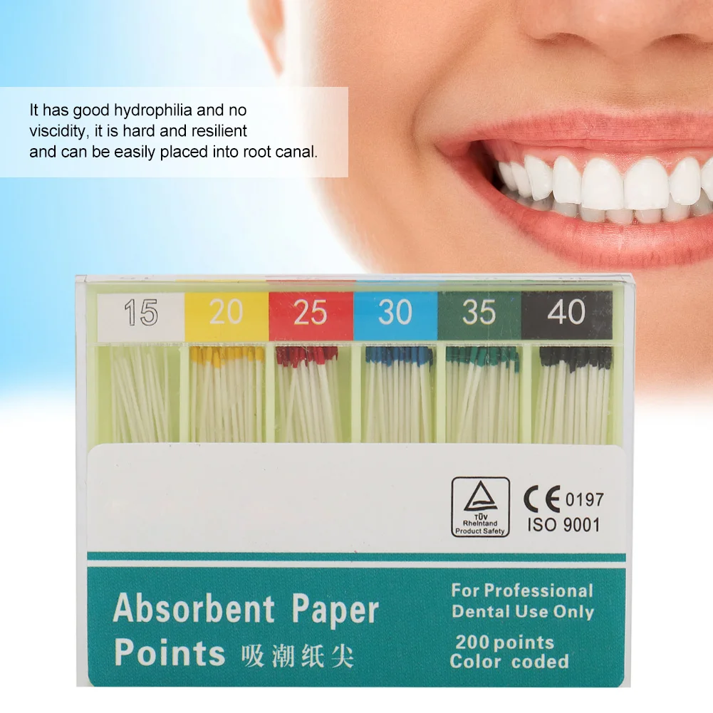 

Dentistry Special Root Canal Cleaning Material Professional Endodontic Pure Cotton Absorbent Paper Point Dental Use Tool02 Taper