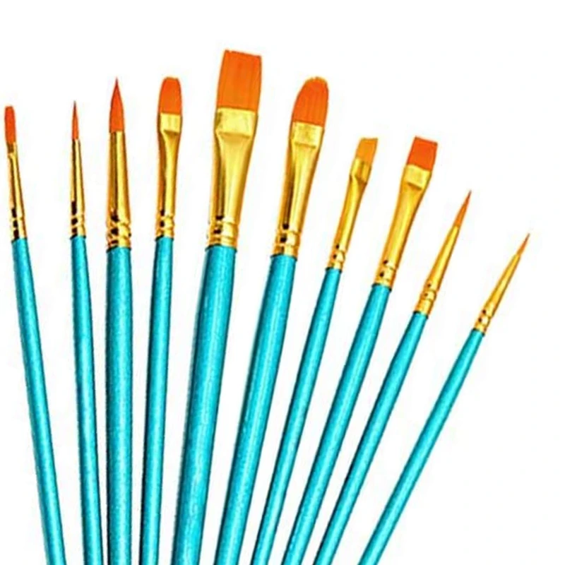 

2Pcs Acrylic Paint Palette and 10 Pcs Round Pointed Tip Paintbrushes,Art Palette for DIY Craft Art Painting Plate