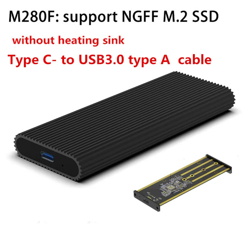 M280FC-A Blueendless портативный SSD m.2 корпус Поддержка pcie NVME/NGFF с M ключ/B& M ключ SSD Тип C 3,1 дизайн твердого диска охлаждения - Цвет: M280FC-A