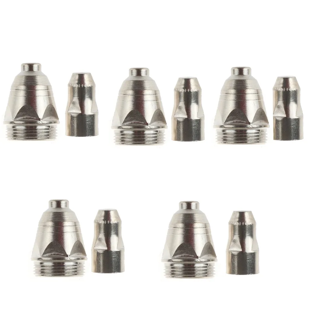 

5 set Plasma Cutter Extended Long Tip Electrode & Nozzles For P80 Cutting Torch Welding Nozzles1.5 mm
