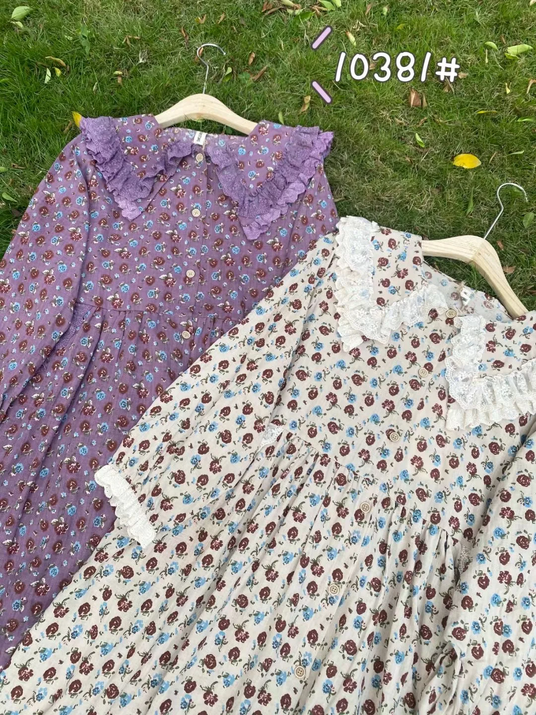 

New Summer Japan Style Mori Girl Retro Floral Print Dress Loose Cute Peter Pan Collar Short Sleeve Midi Dresses Women