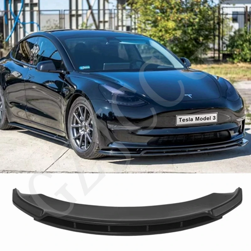

Для Tesla Model 3 2017-2020 ABS Материал боковая юбка комплект кузова автомобильный передний бампер спойлер Стайлинг автомобиля