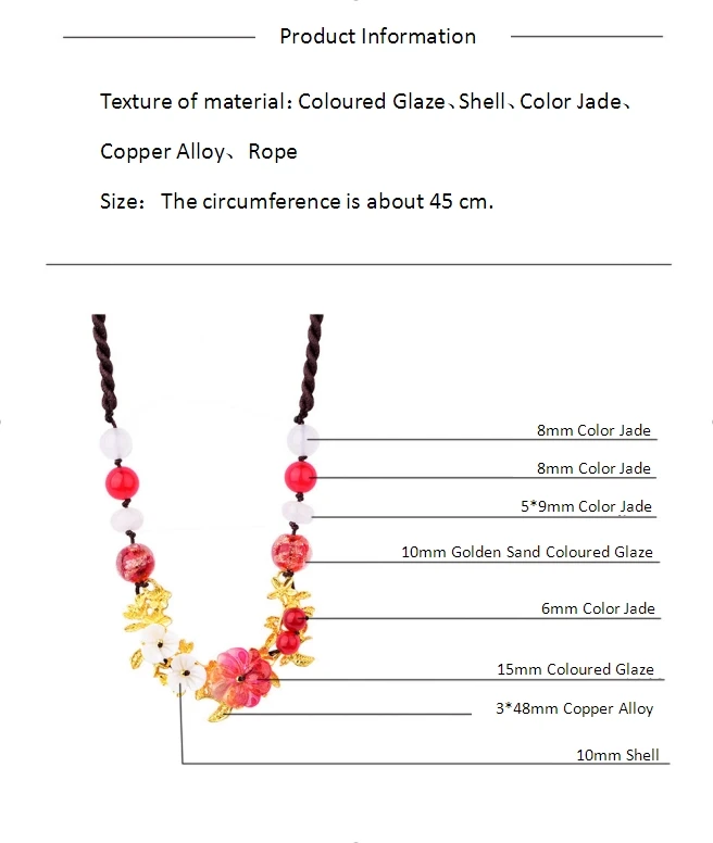 Оригинальное этническое ожерелье ручной работы цепочка до ключиц аксессуары для