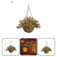 red berries beautiful xmas themed faux decorative flower basket for dorm