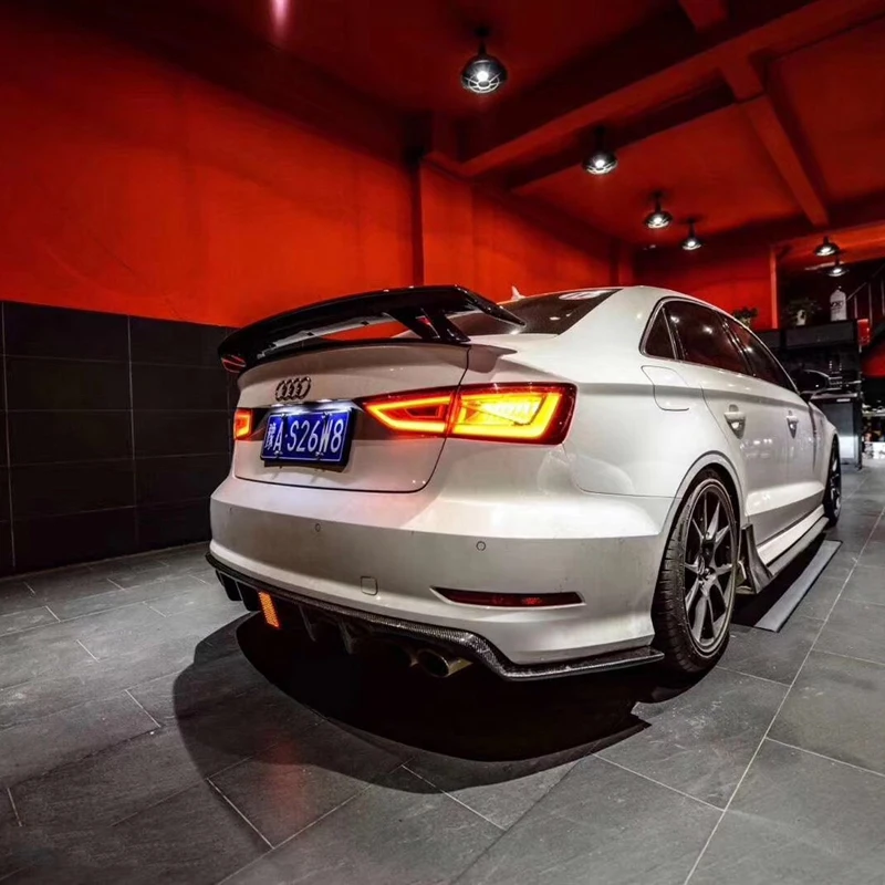 Для Audi A3 A4 A5 A6 A7 TT R8 седан спойлер S3 углеродного волокна задний на крыло крышу