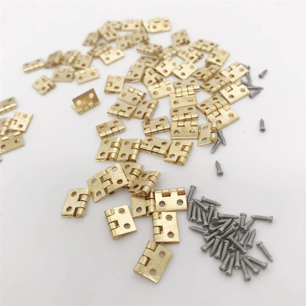 12 шт. петли + 48 винтов для кукольного домика мини-сборка сделай сам металлическая