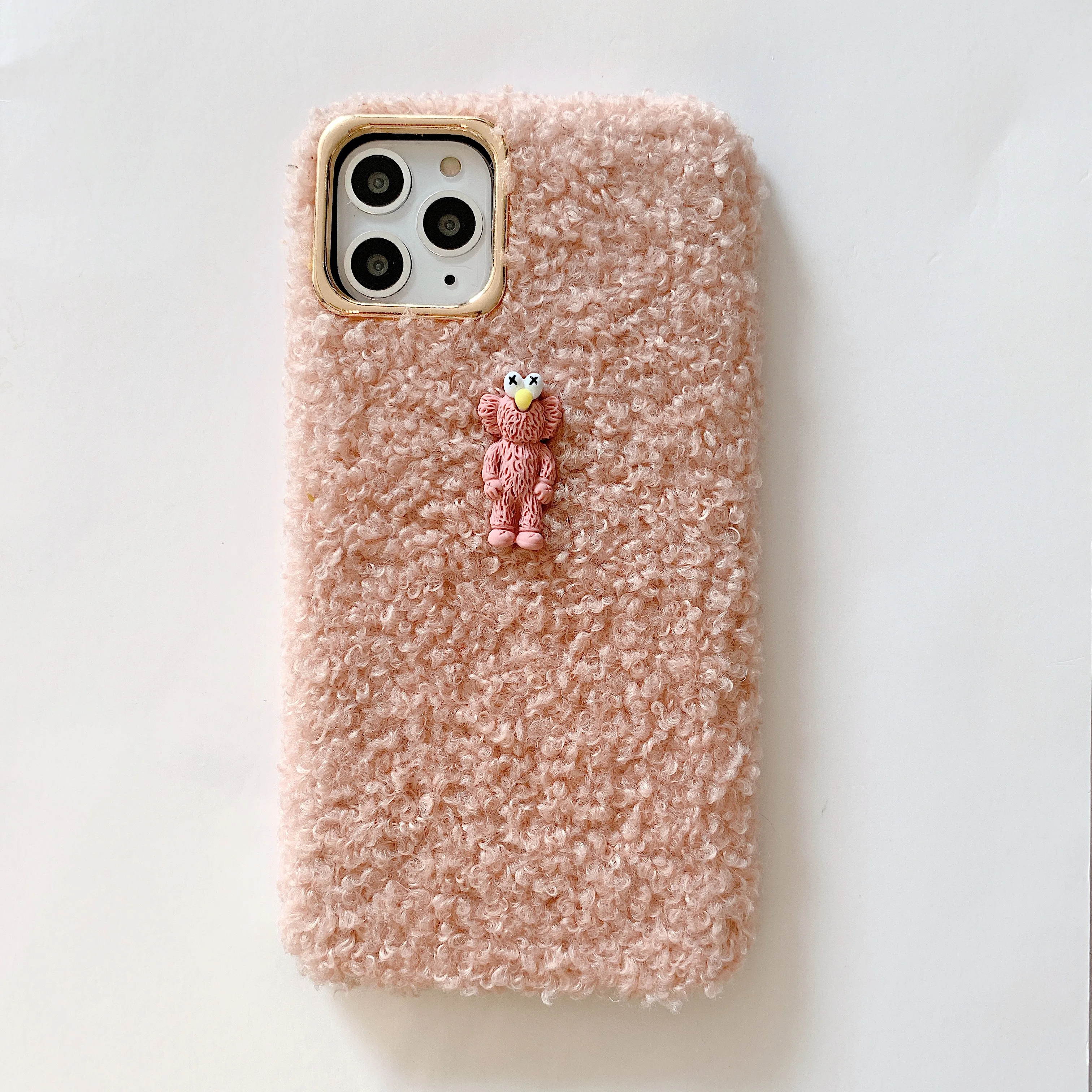 

Winter Warm Lamb plush fabric Phone Case for OPPO A3S A5 A5S A7 A31 A52 A72 A92 A9 2020 Reno 2 2Z Cute Plush Smiley Soft Case W