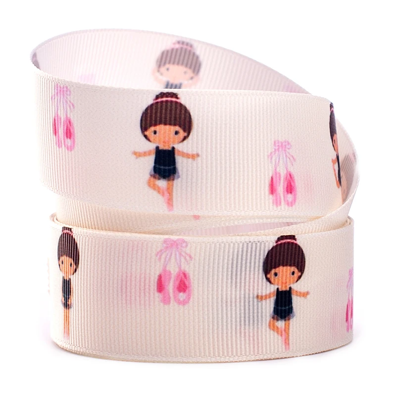 

New 50 Yards cute Cartoon girl ribbon Printed Grosgrain,satin Ribbon