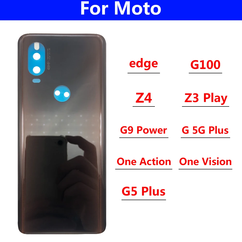 

10Pcs/Lot, Back Battery Door Rear Housing Cover Case For Moto G100 G9 Power G 5G Plus G5 Z3 Play Z4 One Vision Action edge