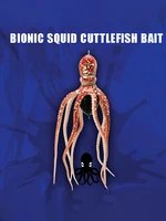 1pc mustard octopus sea fishing lure squid soft bait bionic squid cuttlefish fake bait red octopus 60g fishing lure bait