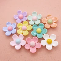 10pcs 20mm diy resin five petal flower jewelry childrens hair accessories mobile phone case beauty accessories