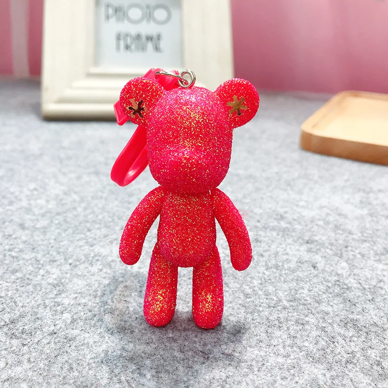 Bomgom мультфильм Popobe Gloomy Bear Momo винил полимерный брелок сумка Подвеска с героем Аниме Дети игрушки кукольный брелок D198 - Цвет: red