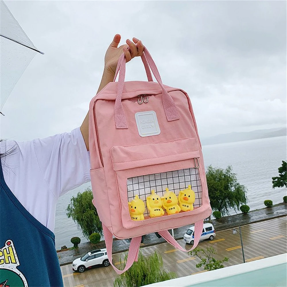 Милый Летний рюкзак для девочек-подростков прозрачный школьный ранец с