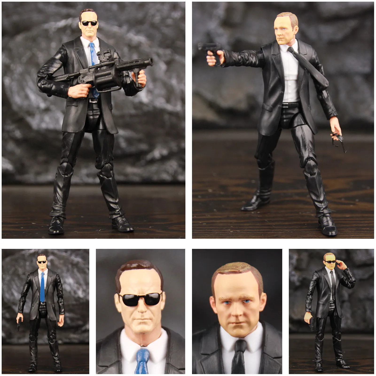 

S.H.I.E.L.D Agent Phil Coulson 6" Action Figure Agents of SHIELD Nick Partner Movie TV KO's Marvel Legends Black Suit Toys Doll