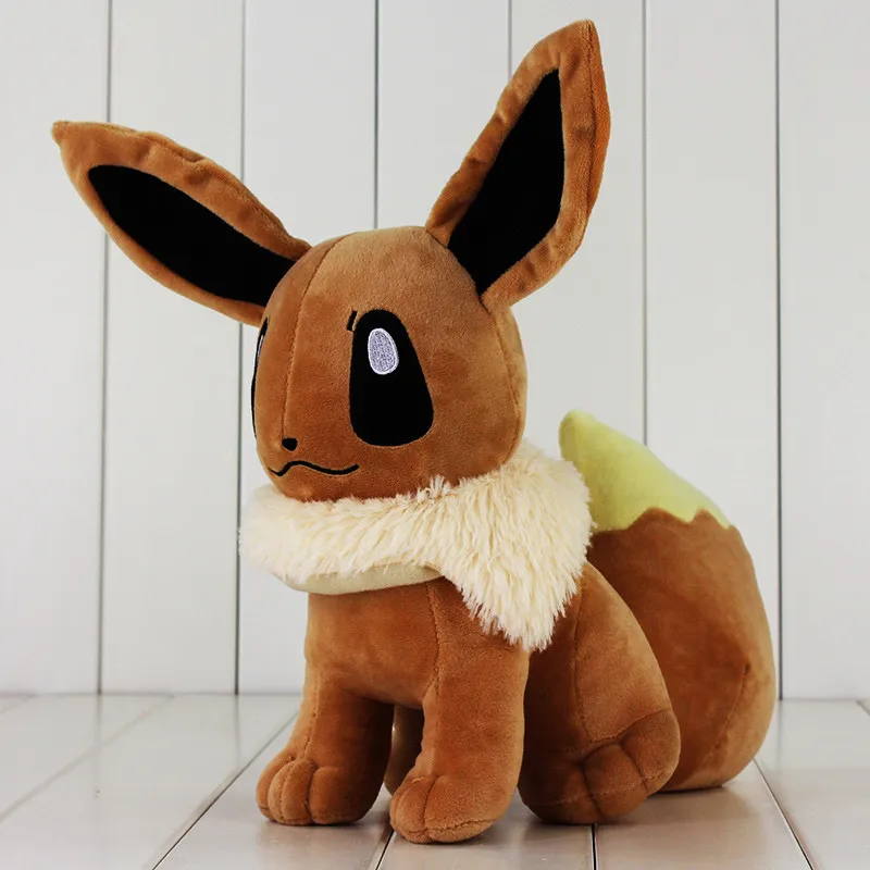 Игрушка плюшевая Eevee большая сидячая мягкая игрушка Зверюшка подарок для детей 12