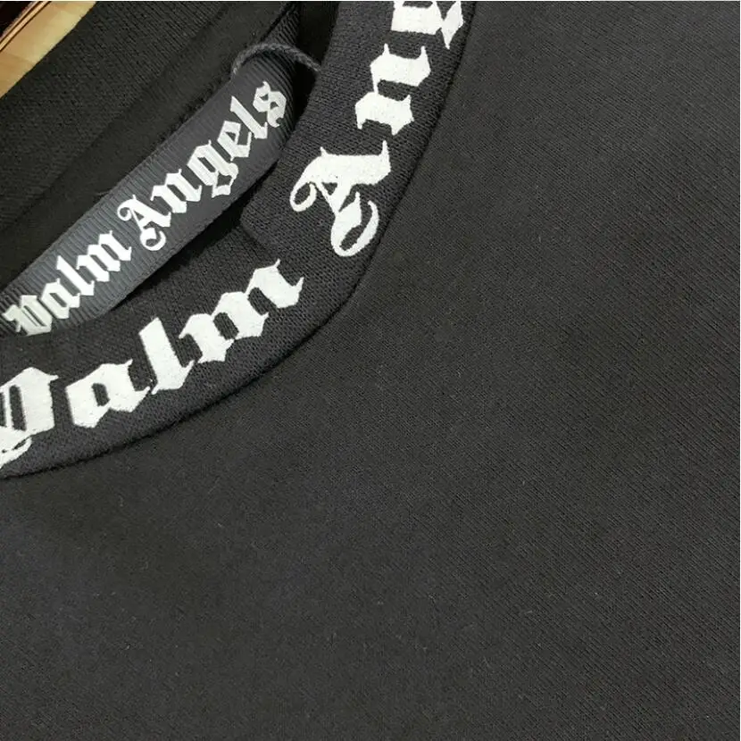 

Round neck T-shirt Palm Angels Letter logo Unisex Men Women Lovers Couple Style Fashion Cotton Short sleeve boyfriend gift