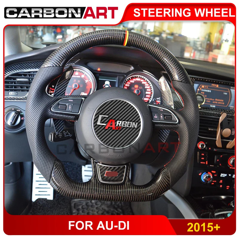 Автомобильный Стайлинг A5 рулевое колесо из углеродного волокна для Audi i A3 A4 A6 A7