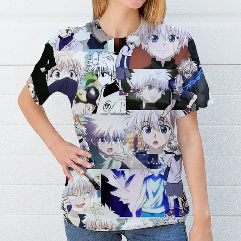 

Oversize Tee Shirt T-shirts Women Harajuku Summer Hipster T Shirt Hunter X Hunter Killua Eyes Tshirt Personality Tops for Women