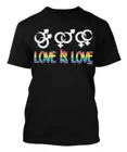 Футболка мужская с надписью Love Is Love, радуга, ЛГБТ-Прайд, хлопок, топ с коротким рукавом, одежда в стиле хип-хоп