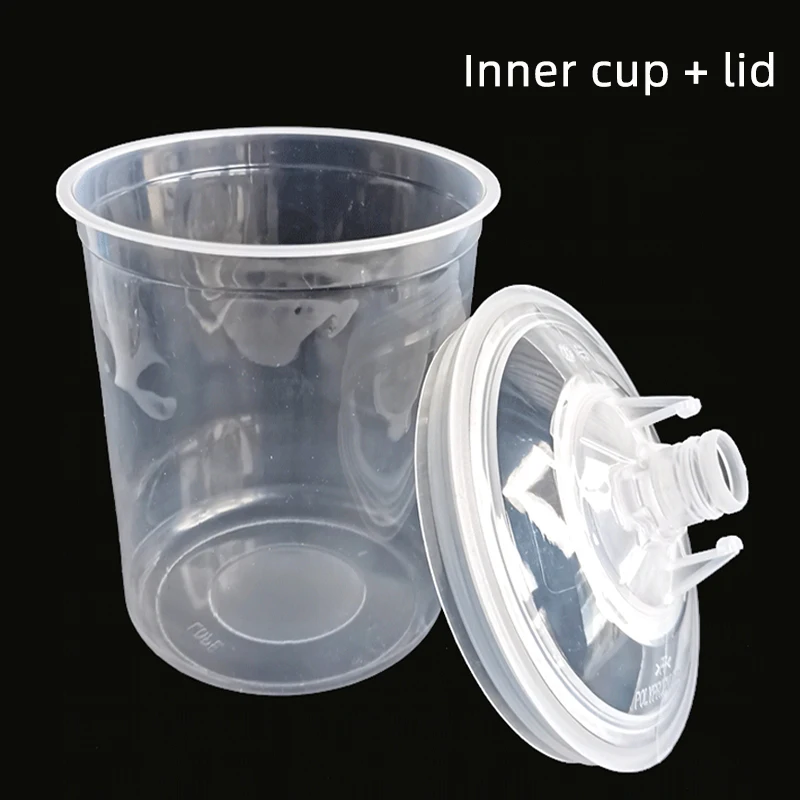 ATPRO 800ML Spray Gun Disposable Pot With Scale Plastic Transparent Paint Mixing Cup Measuring Adapter |