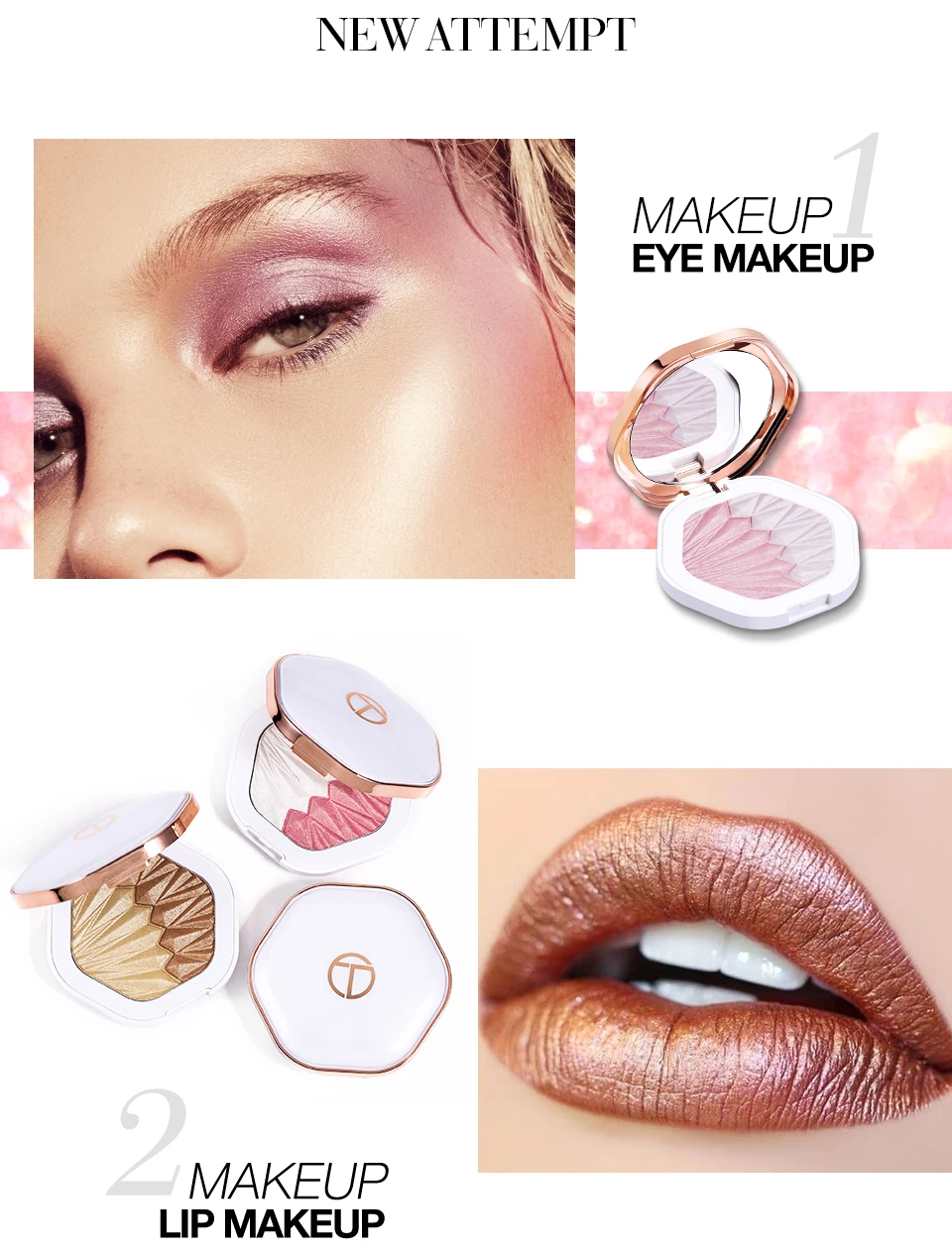 O. TWO. O хайлайтер для лица раковина пудры палитра мерцающий макияжа светящаяся