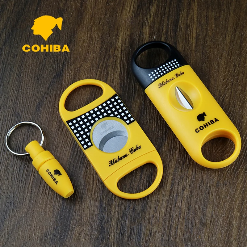 COHIBA 3 сигарный набор переносной резак V Cut Sharp лезвие из нержавеющей стали для