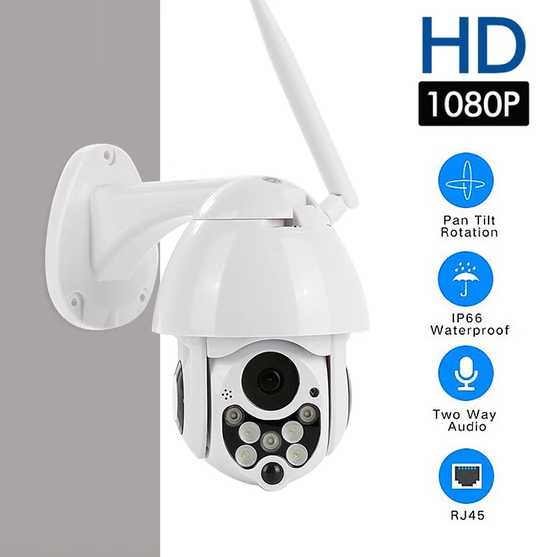 IP-камера наружная Беспроводная купольная с 4-кратным увеличением 1080P Wi-Fi |