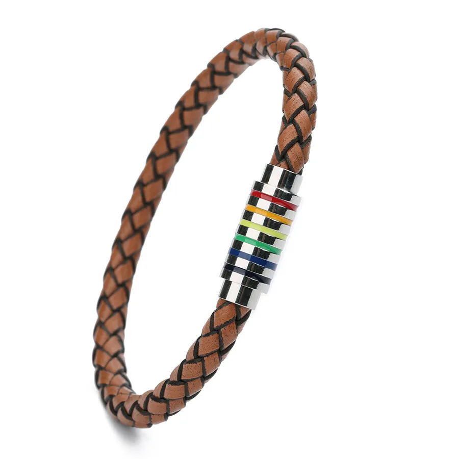 

Ciseng 2Pcs/lot Colorful Stripe Magnetic Clasps Connector Bracelets Stainless Steel Inner 6mm Diameter Jewelry Accessories Clasp