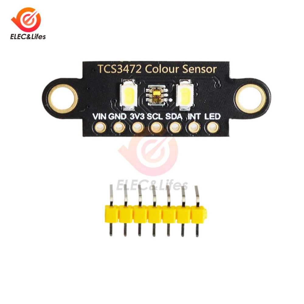 TCS34725 Модуль датчика цвета RGB Высокочувствительный модуль света IIC I2C 3 В/5 В для Arduino