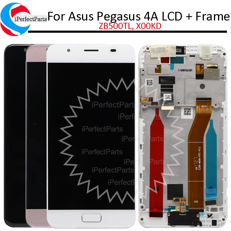ЖК дисплей 5 0 дюйма для ASUS Zenfone Pegasus 4A ZB500TL с рамкой и сенсорной панелью Asus ZenFone 4 Max LCD