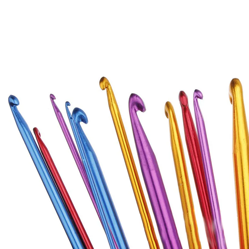 2019 горячая Распродажа 14 шт./компл. разноцветные Алюминиевые крючки для вязания