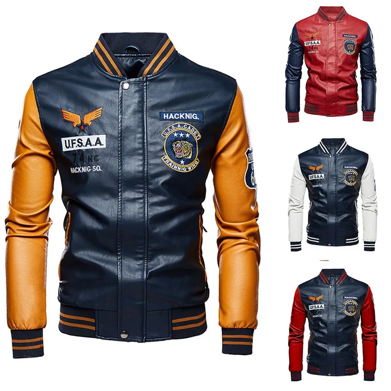 HEFLASHOR зимняя мотоциклетная куртка мужская искусственная кожа пальто