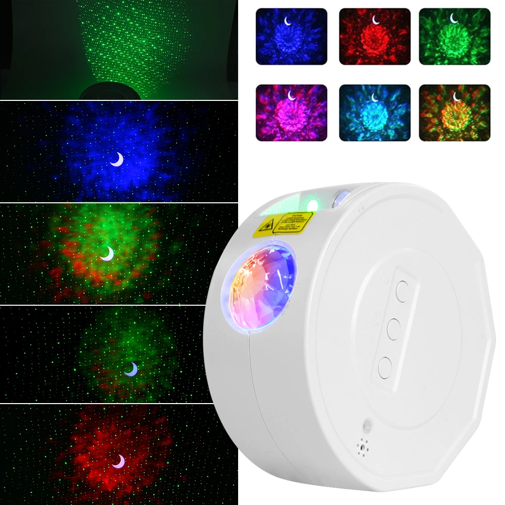 

6 Colors Star Sky Projection Light USB Indoor Music Player with Remote Control 360 Degree Rotation Night Lighting Lamp