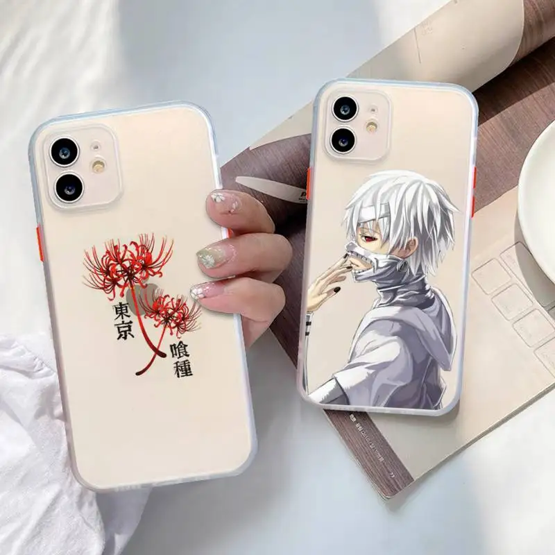 

Tokyo Ghoul Trendy Anime Kaneki Ken Phone Case for iPhone X XR XS 7 8 Plus 11 12 13 pro MAX 13mini Translucent Matte Shockproof
