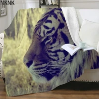 nknk brank tiger blanket animal thin quilt plant bedding throw cool 3d print sherpa blanket animal high quality rectangle warm