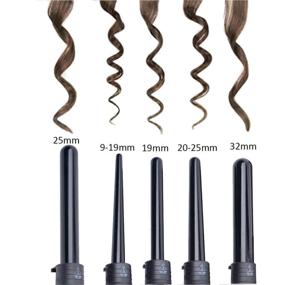 

Professional hair curler Ceramic Hair Styler 5 In 1 hair crimper Styling Tools 100-240V curling iron with Heat Resistant Glove